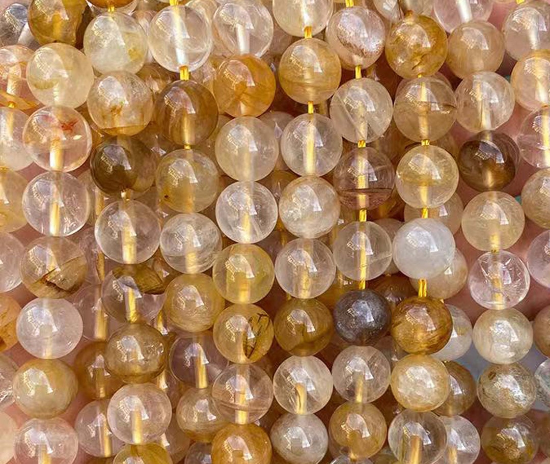 Natural Yellow Quartz Smooth Round Beads4mm 6mm 8mm 10mm 12mm Etsy