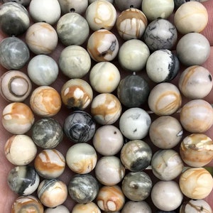 Natural Picasso Jasper Smooth Round Beads,4mm 6mm 8mm 10mm 12mm Picasso Jasper Beads Wholesale Supply,one strand 15&quot;