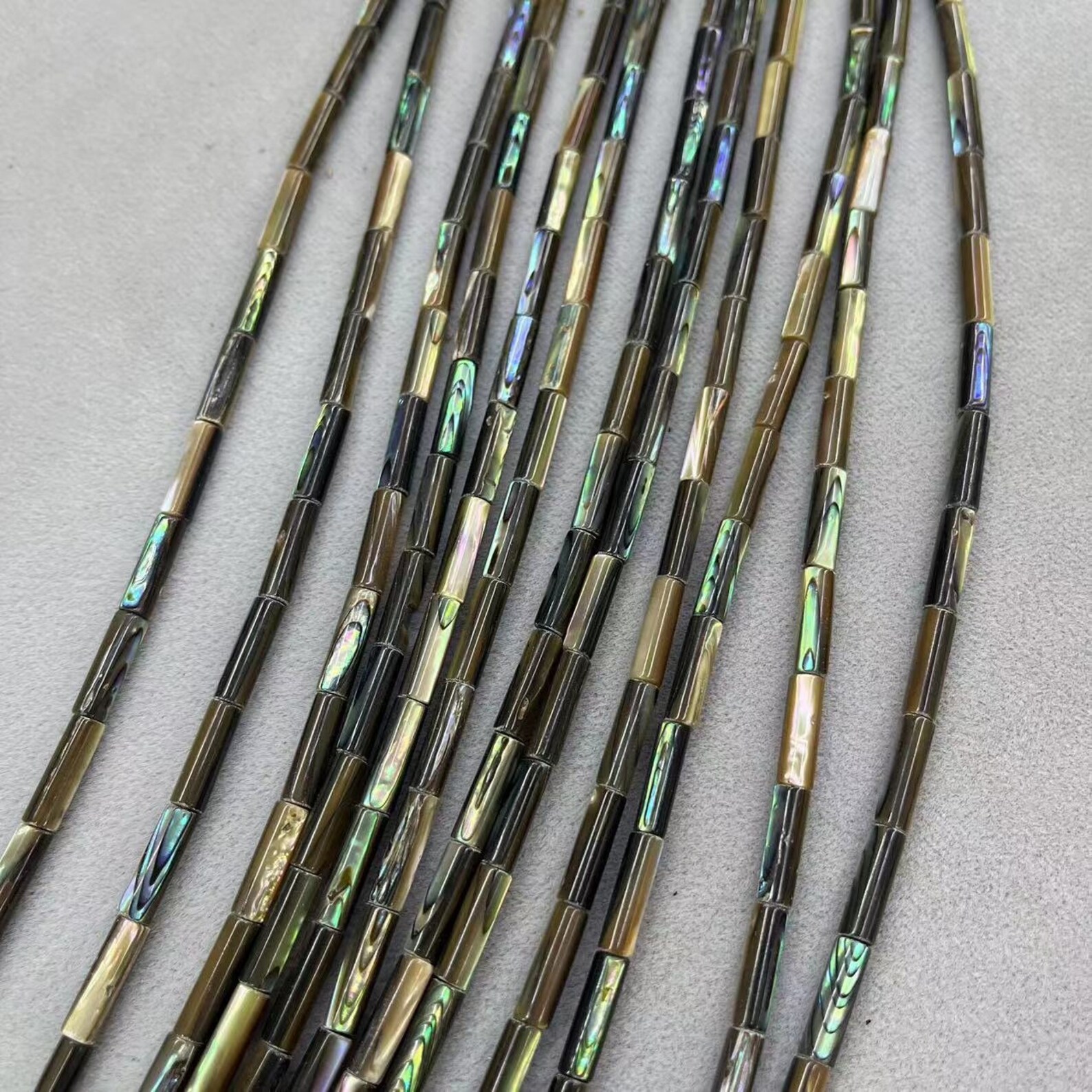 4×13mm Natural Tube Abalone Shell Beads,abalone Shells Tube DIY Loose ...