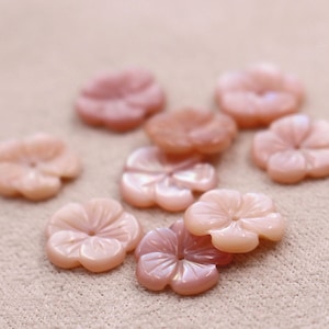 Natural MOP Pink Shell Carving Flower Beads,Carving Shell Flower,Pink Shell Flower Beads,Shell Flowers