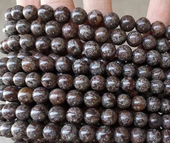 Wholesale Natural Snowflake Obsidian Beads Strands 