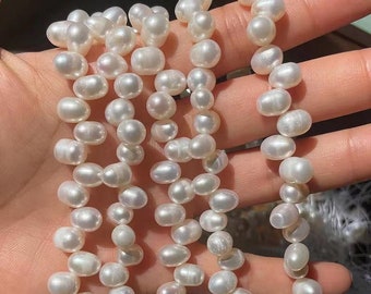 Collana Di Perle D'acqua Dolce Bianco Puro, Collana Da Sposa, Collana Di Perle Classiche, Collana Di Perle Naturali, Regalo Per Lei. - Italia - Foto 3
