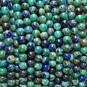 Natural AAAAA Azurite  Round Beads,4mm 6mm 8mm 10mm Azurite beads,one strand 15&quot;