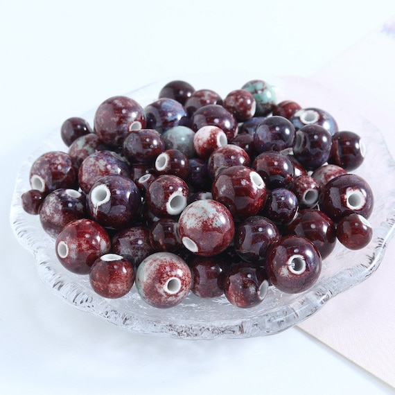 Perline Ceramica Miste Azzurre E Blu - Perline Ceramica Per Collana O - Foto 9