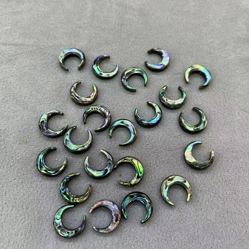 12-20mm Natural Moon Shape Abalone Shell Beads,abalone Shells Moon DIY ...