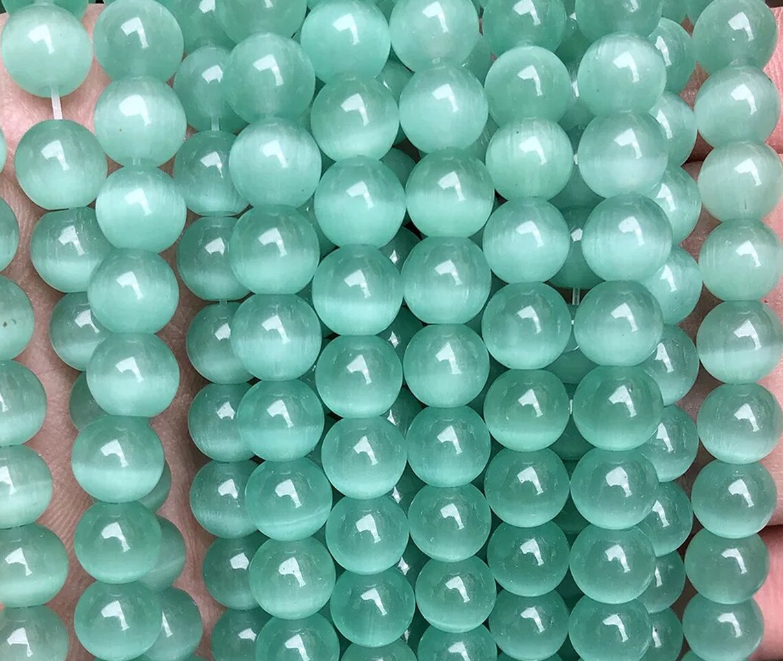 Blue Cat Eye Gemstone Smooth Round Beads4mm 6mm 8mm 10mm 12mm Etsy