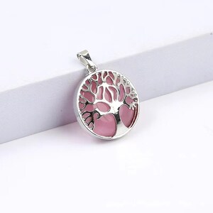 Natural Cat&#39;s Eye Silver Plated Tree Pendant,Silver Plated Cat Eye Pendents Beads,Necklace Pendants,5 pendents