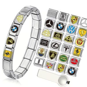 Stainless Steel Car Logo Series DIY Modular Bracelet beads Charms