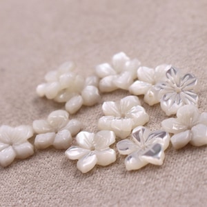 Natural MOP White Shell Carving Flower Beads,Carving Shell Flower, Shell Flower Beads,Shell Flowers
