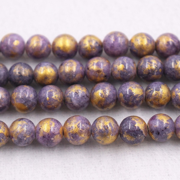 Natural purple gold jade Smooth Round  Beads, 6mm 8mm 10mm 12mm  Natural purple gold jade Smooth Round Beads supply,Loose Beads Wholesale