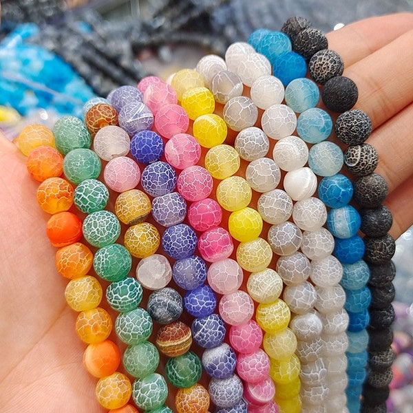 Natural Weathering Agate smooth Round Beads,4mm 6mm 8mm 10mm 12mm Agate Beads,one strand 15",Gemstone Beads,Agate Beads