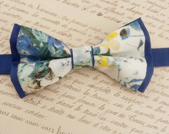 Papillon blu con fiori, adulto e/o bambino, gemelli