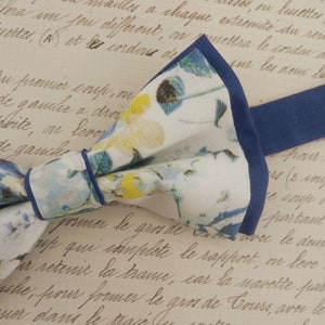 Papillon blu con fiori, adulto e/o bambino, gemelli immagine 2