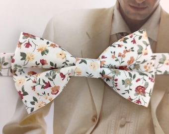 Bow tie Adult, baby, child, teen / Suit pocket square / Cufflinks - Burgundy and sage green Liberty