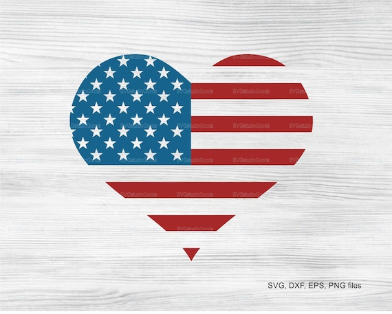 Download American Heart Flag SVG American Flag SVG clipart Eps Dxf ...