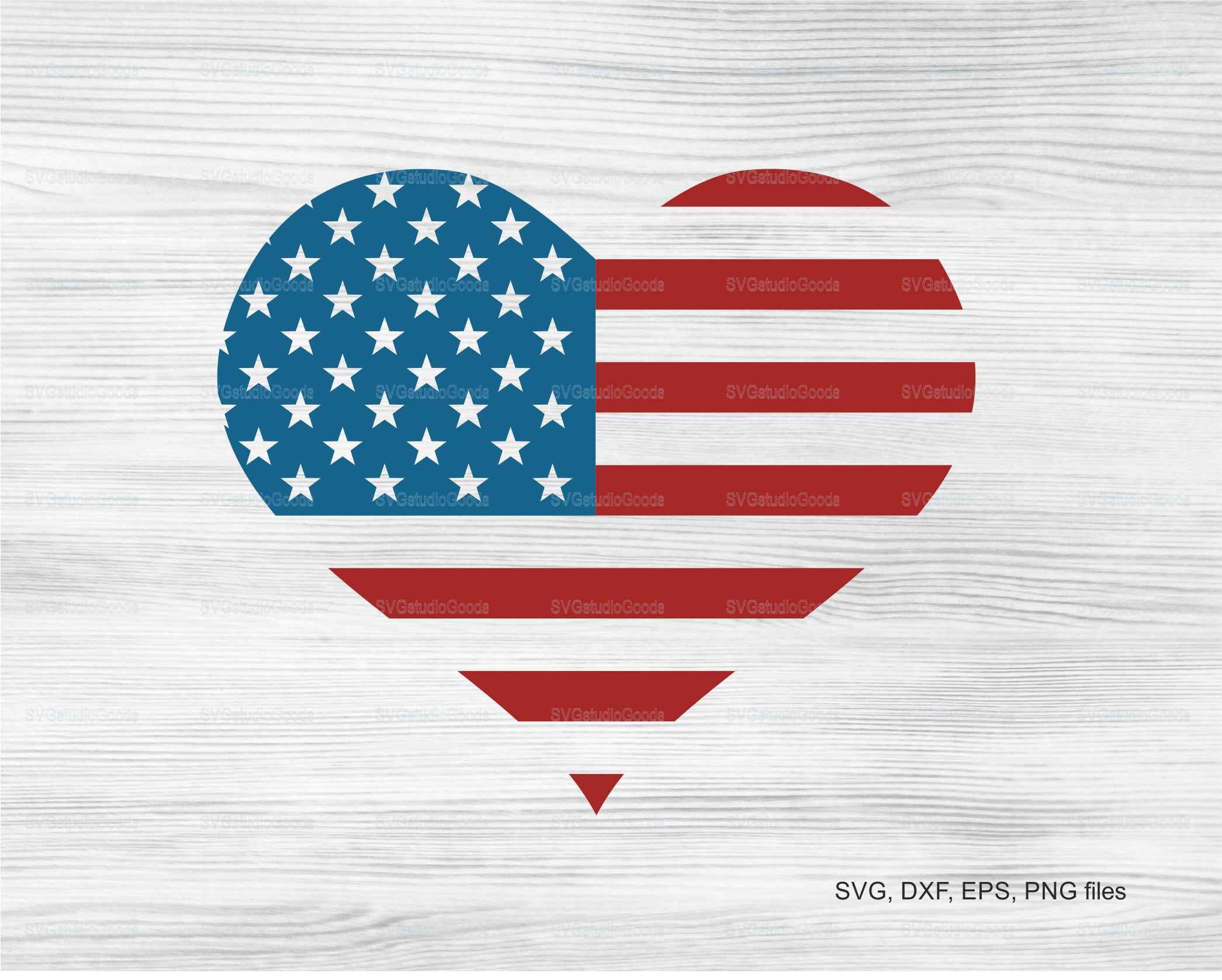 Download American Heart Flag SVG American Flag SVG clipart Eps Dxf ...