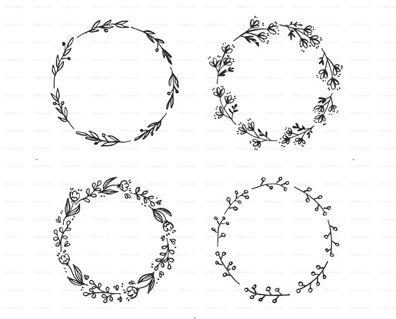 Download Wreath Svg Floral Wreath Svg Floral Wreath Clipart Eps Etsy