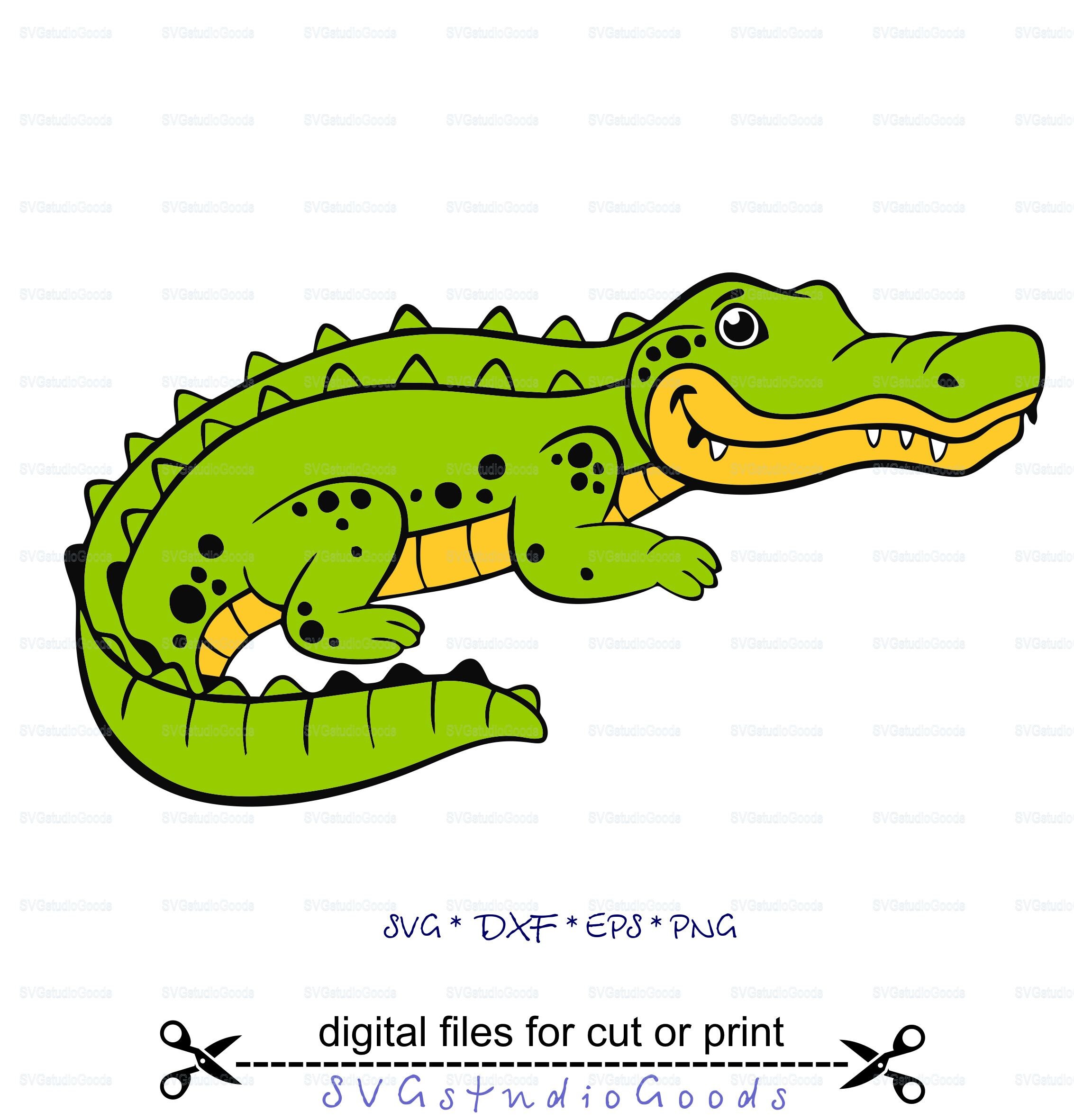 Crocodile SVG Alligator Svg Alligator Svg clipart Cut | Etsy
