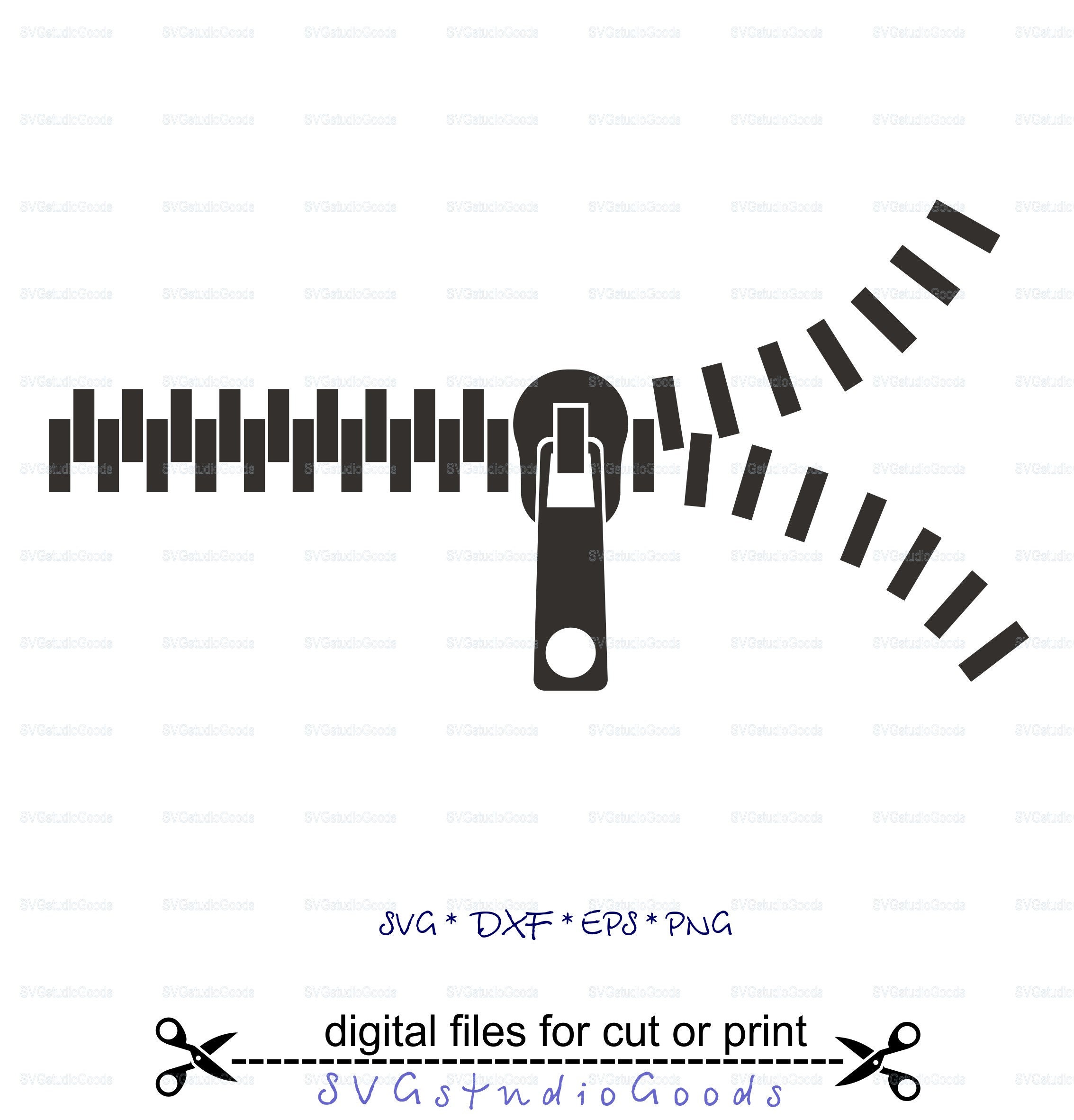 Download Zipper Svg Zipper Files For Cricut Eps Dxf Png Pdf Etsy