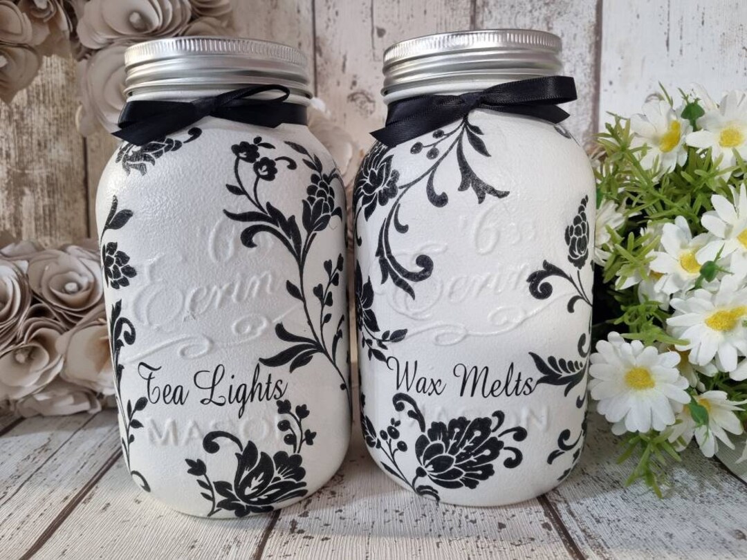 Wax Melts and Tea Light Storage Jars, Shelving Decor, Living Room