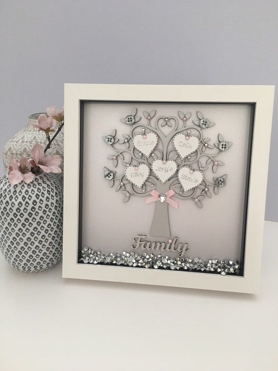 Personalised Family Tree Frame A Lovely Handmade Gift For Mothers Day Birthday Or Wedding