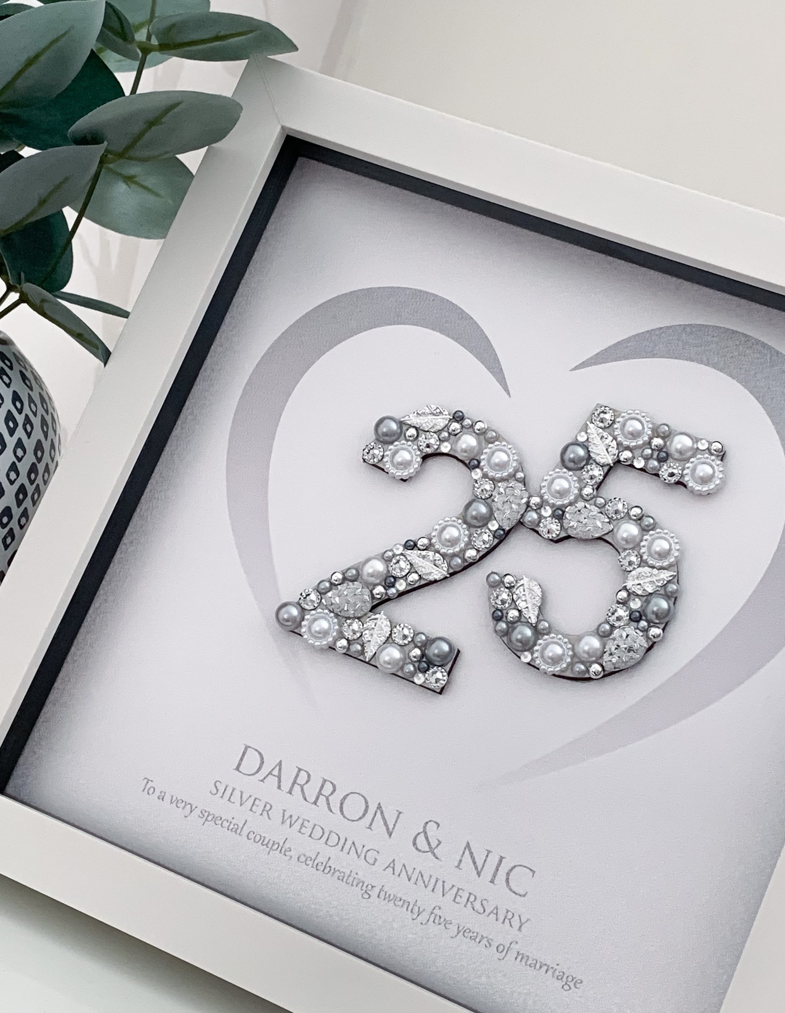 Silver Wedding Anniversary Gift 25th Anniversary Gift Etsy Australia