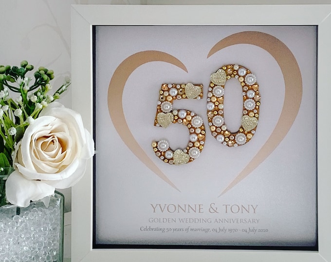 Golden Wedding Anniversary Gift 50th Anniversary Gift - Etsy UK