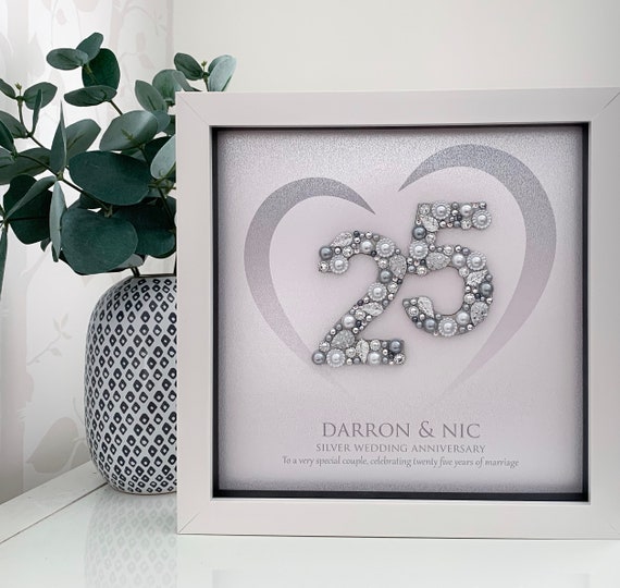 Personalized Picture Frames 25th 25 Year Wedding Anniversary Gifts