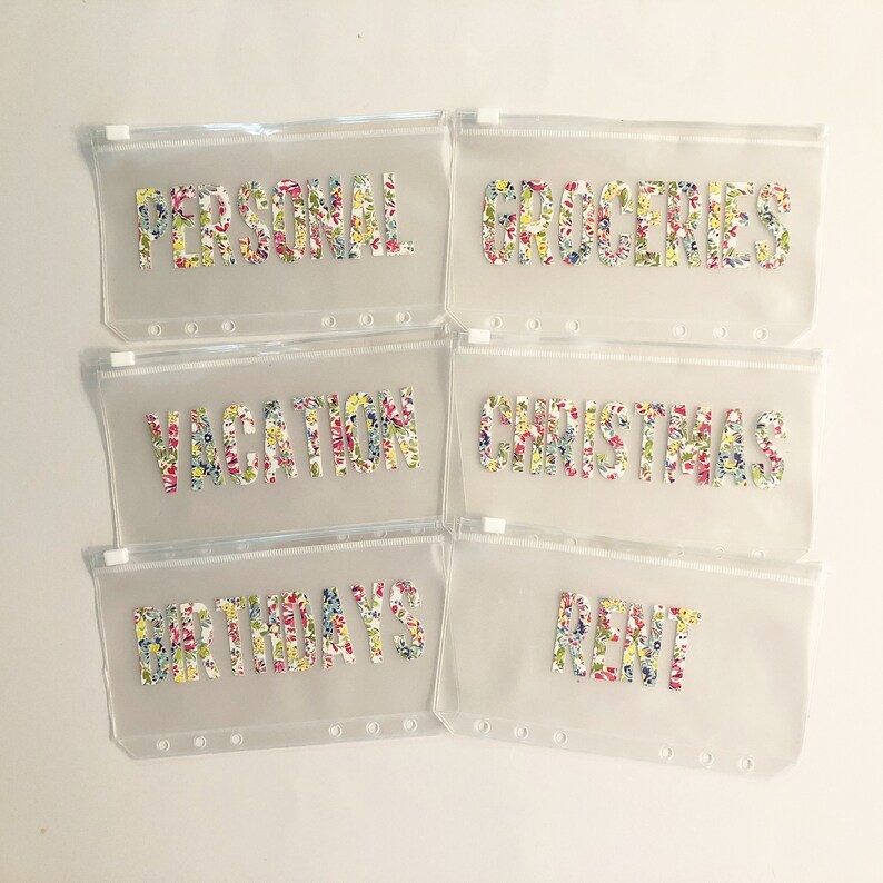 Cash Envelopes Plastic Cash Envelope System Dave Ramsey Etsy