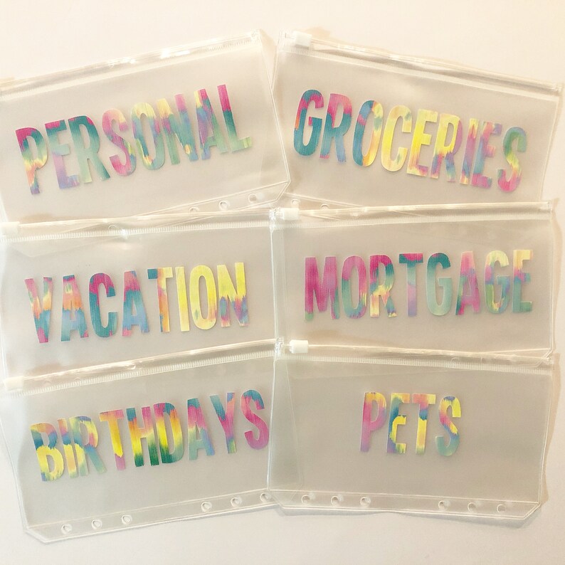 Cash Envelopes Plastic Cash Envelope System Dave Ramsey Etsy