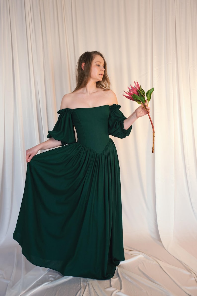 emerald green corset dress back lace up detail