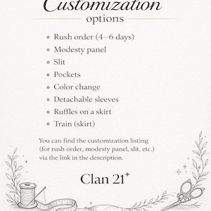 customization options for wedding dress color sleeves length corset style made to measure