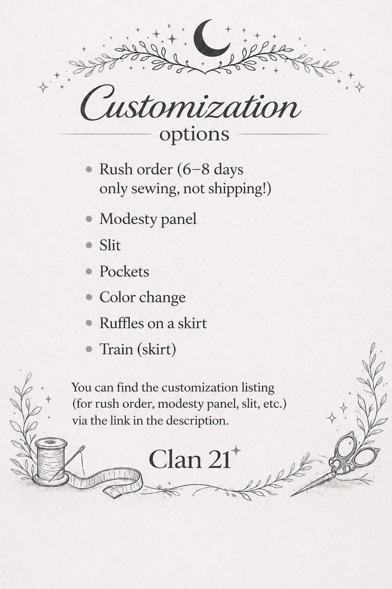 customization options for renaissance linen dress