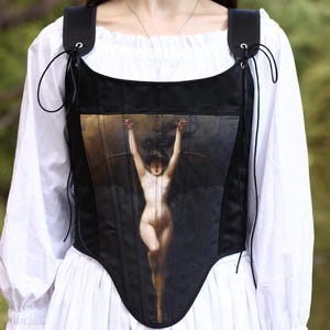 Corset top, renaissance corset black,  corset dress goth, stays