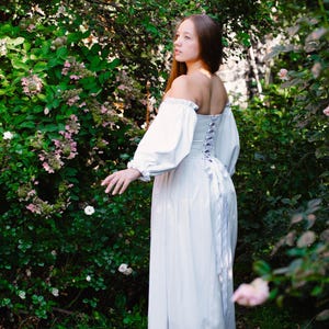 elegant handmade wedding dress linen fabric