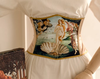 Renaissance corset belt, ren faire underbust corset Venus