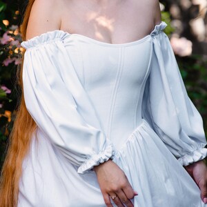 fairytale wedding dress handmade from linen