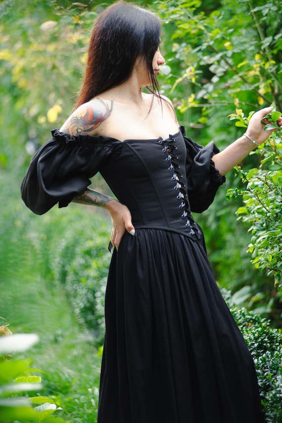 black dress renaissance Ralph Lauren Leather Cashmere Knitted Turtle Neck Midi Dress Black