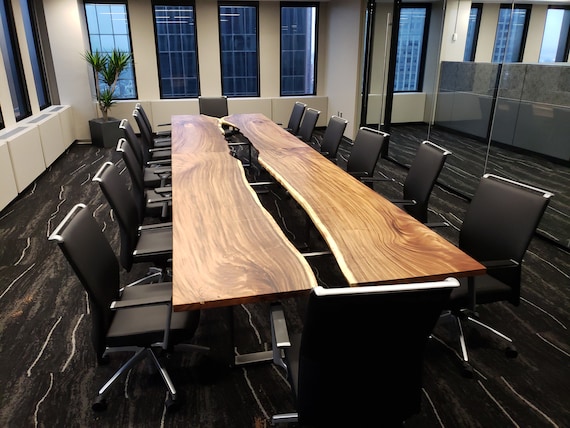 Live edge wood conference cheap table