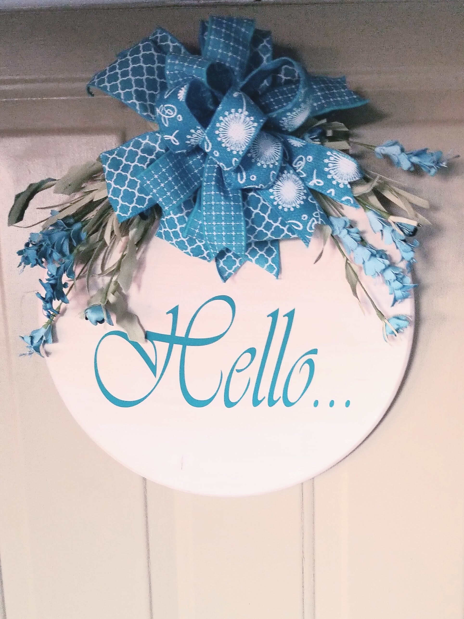 Spring Door Decor Spring Wreath Mothers Day Gift Hello Welcome