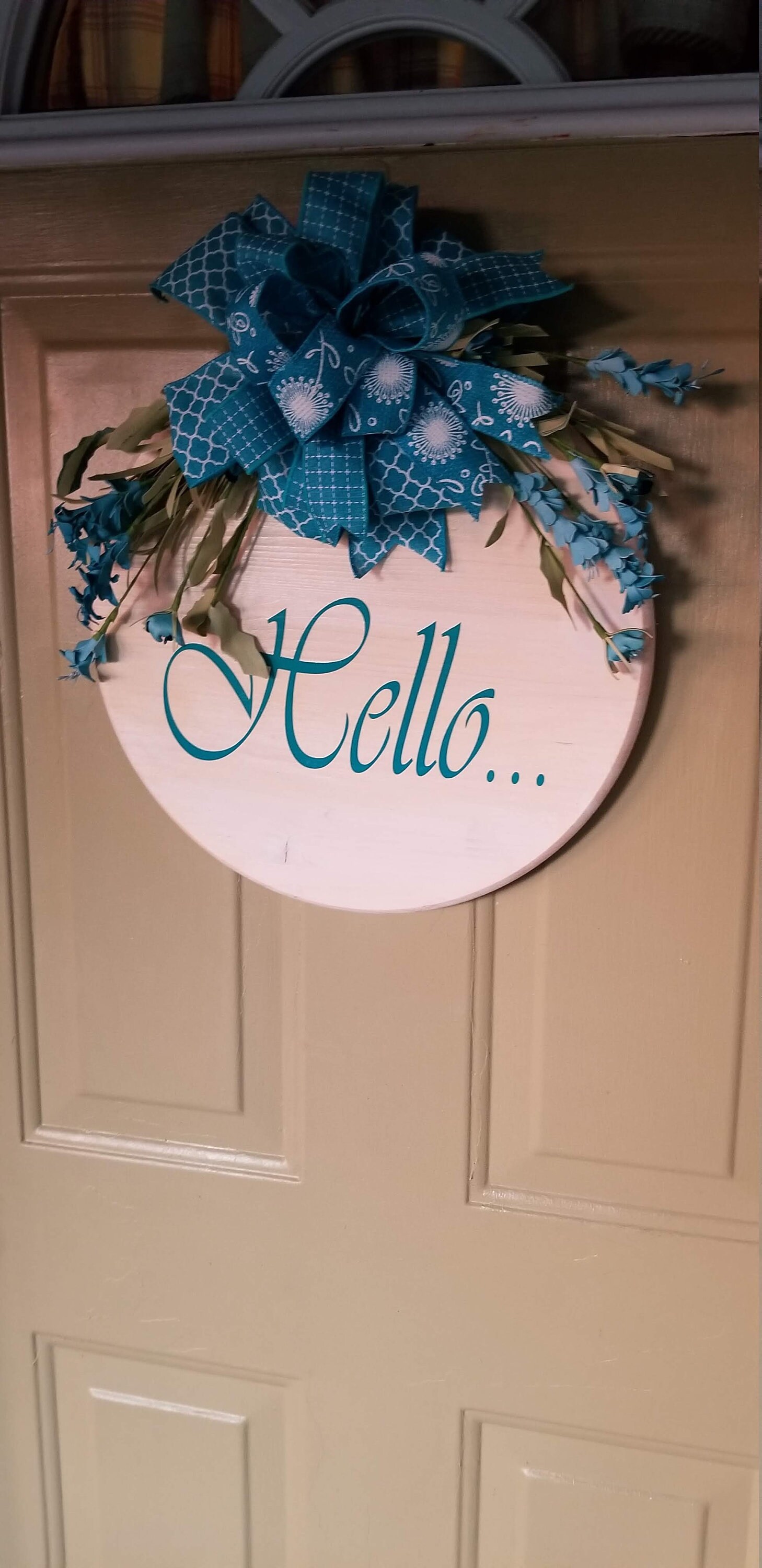 Spring Door Decor Spring Wreath Mothers Day Gift Hello Welcome
