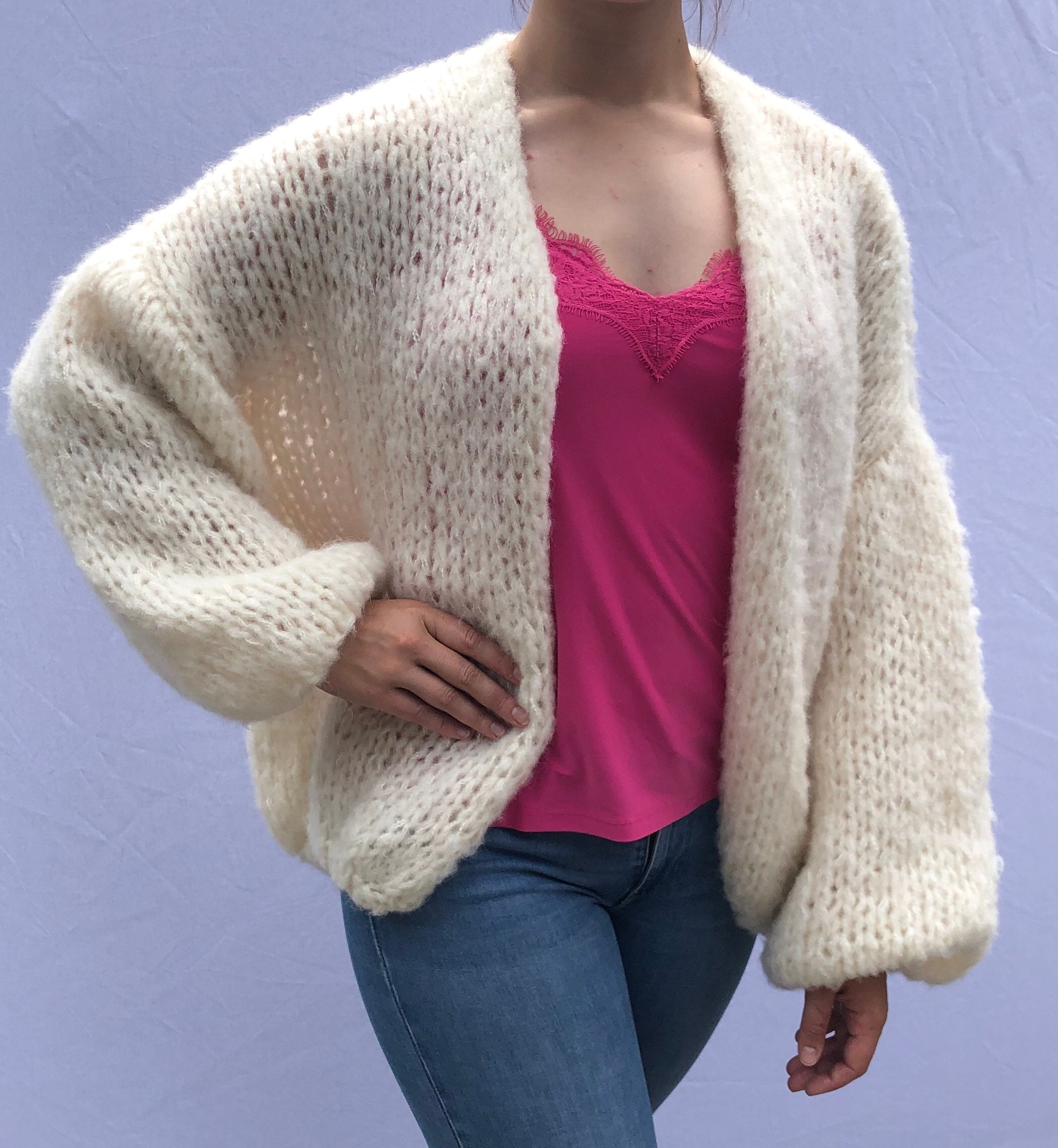 Bernadette Patron Gilet Bernadette Long Modèle Tricot Facile Gilet