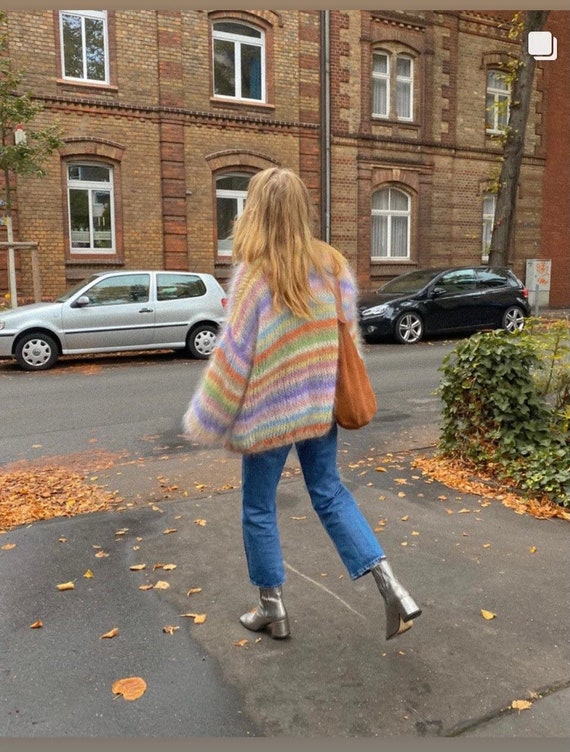 Sweet Pastels Oversized Striped Boho 