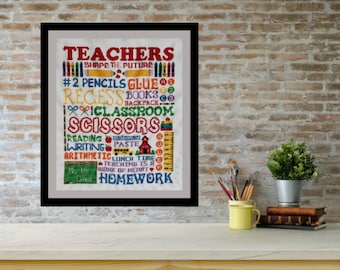 Patrón de punto de cruz del cartel del metro de profesores PDF