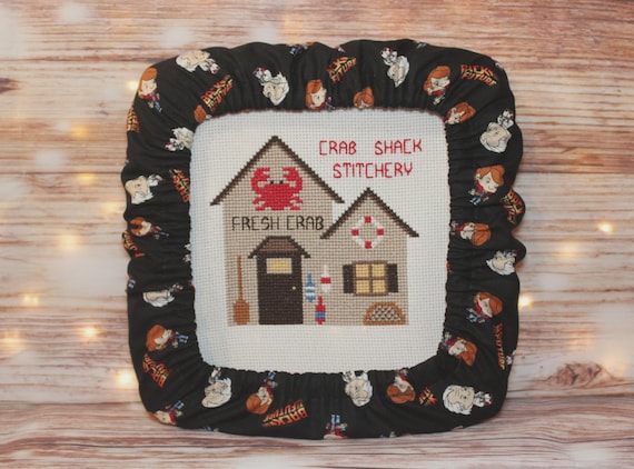 Back To The Future Grime Guard Q-Snap, Nurge or Round Hoop Cover For Cross Stitch and Needlework