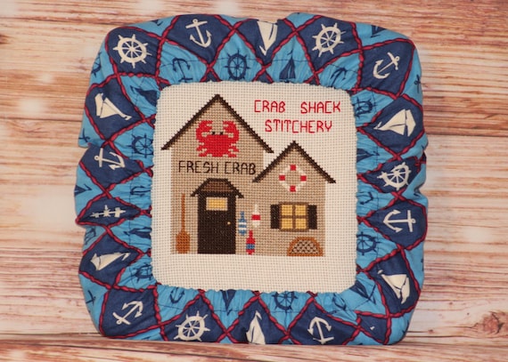 Nautical Grime Guard Q-Snap, Nurge or Round Hoop Cover For Cross Stitch and Needlework
