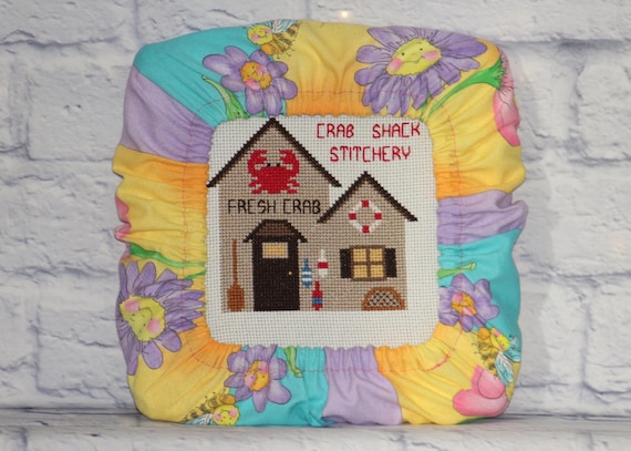 Spring Patch Grime Guard Q-Snap, Nurge, Round Hoop Cover For Cross Stitch, Needlework