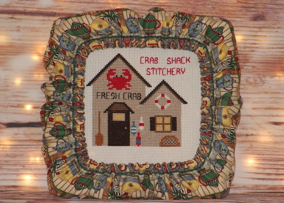 Teapots Kitchen Grime Guard Q-Snap, Nurge or Round Hoop Cover For Cross Stitch and Needlework