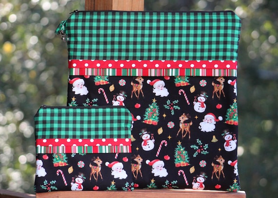 Christmas Nostalgia Project Bag For Cross Stitch, Crochet, Knitting, Craft, Notions