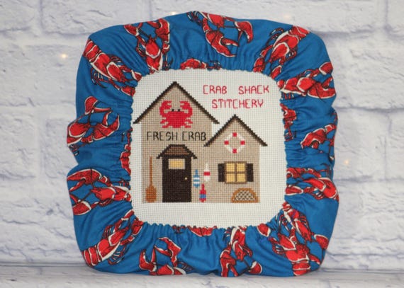 Lobster Grime Guard Q-Snap, Nurge or Round Hoop Cover For Cross Stitch and Needlework